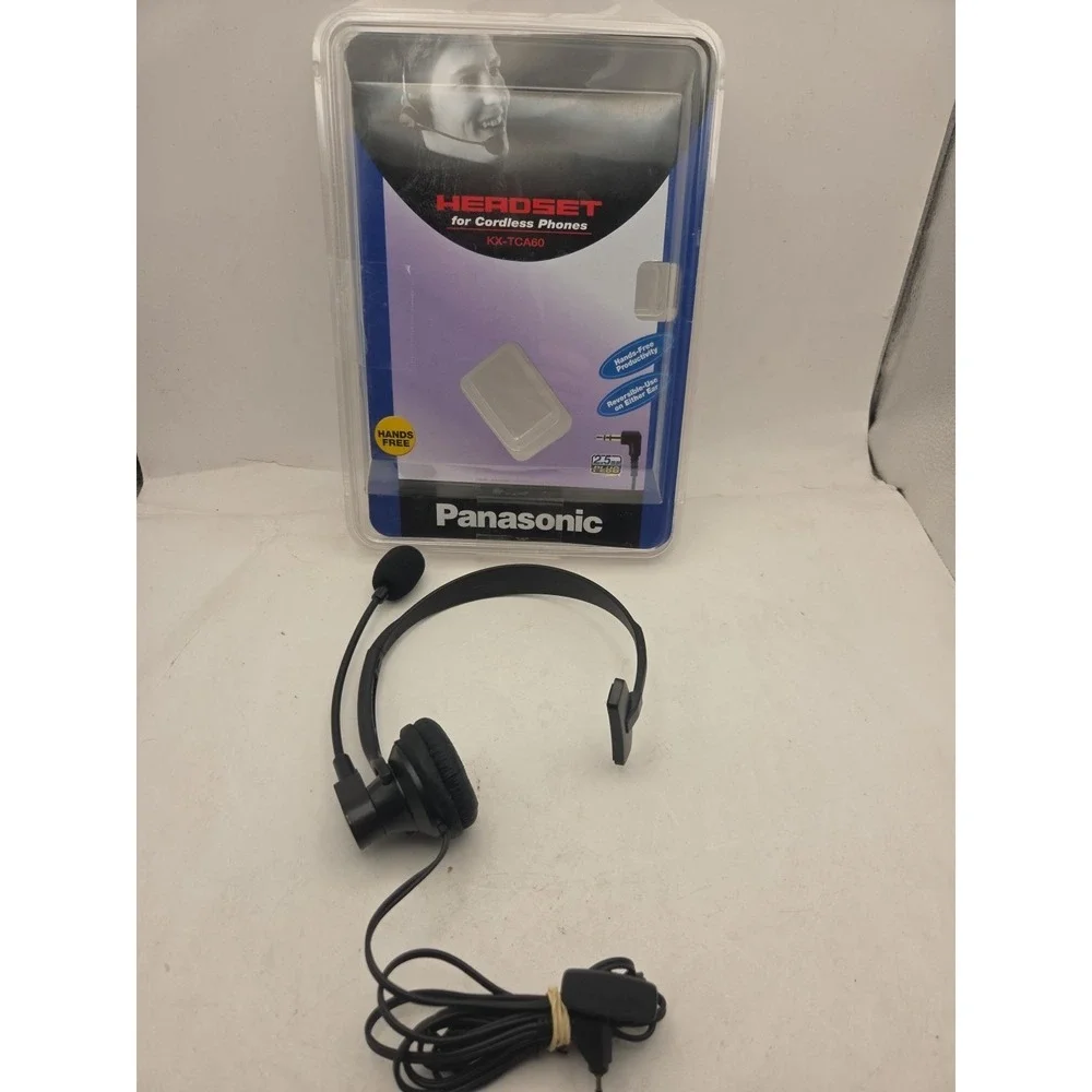 Panasonic KX-TCA60 Hands-Free Headset for Cordless Phones with 2.5mm Plug New